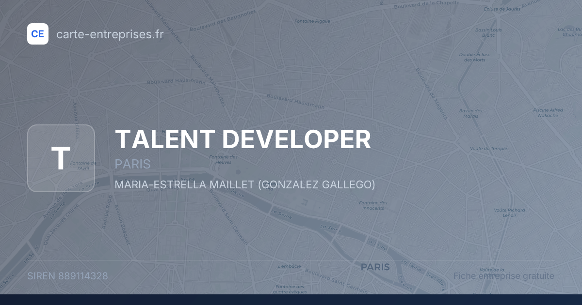 TALENT DEVELOPER — 889114328 — fiche entreprise