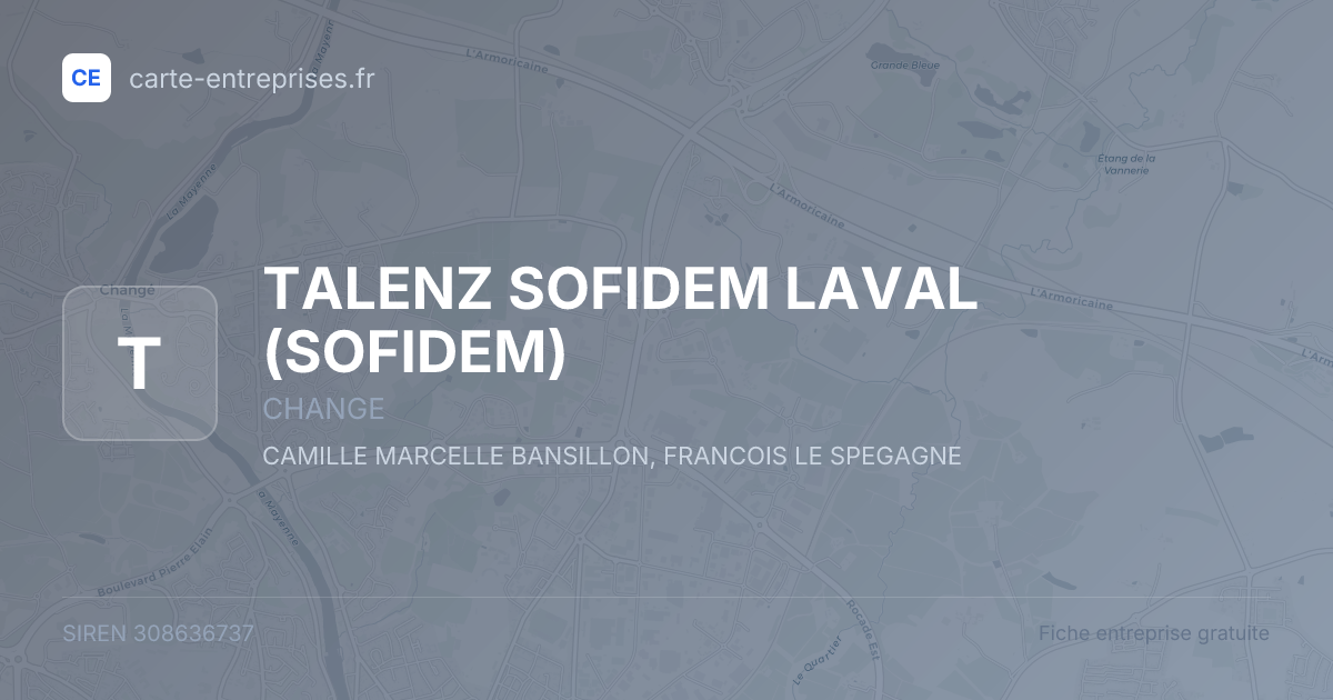 TALENZ SOFIDEM LAVAL (SOFIDEM) — 308636737 — fiche entreprise