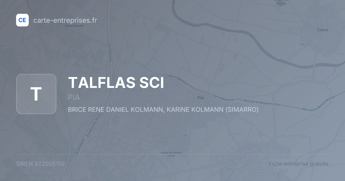 TALFLAS SCI — 922005152 — fiche entreprise