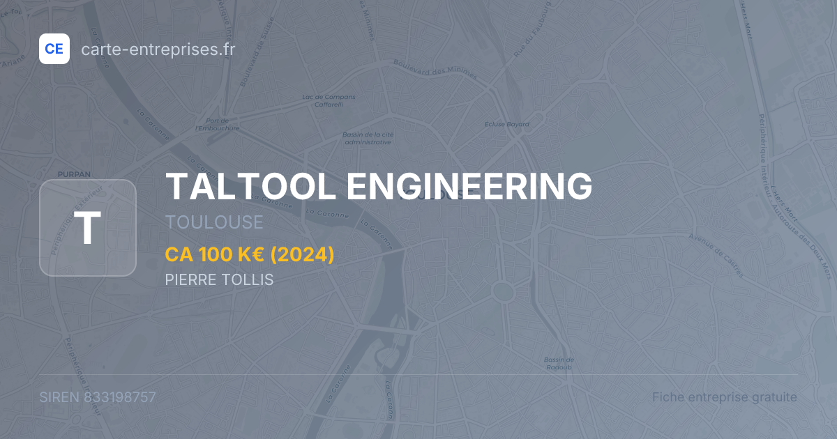 TALTOOL ENGINEERING — 833198757 — fiche entreprise