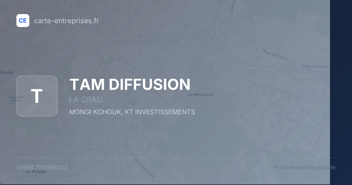 TAM DIFFUSION — 790098032 — fiche entreprise