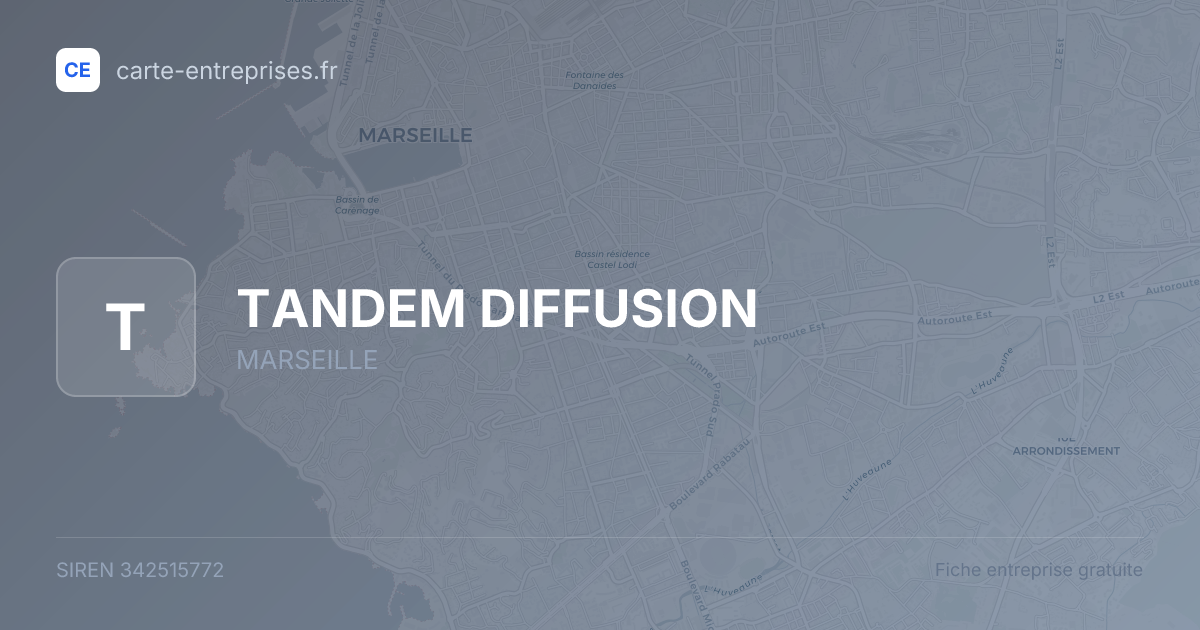 TANDEM DIFFUSION — 342515772 — fiche entreprise