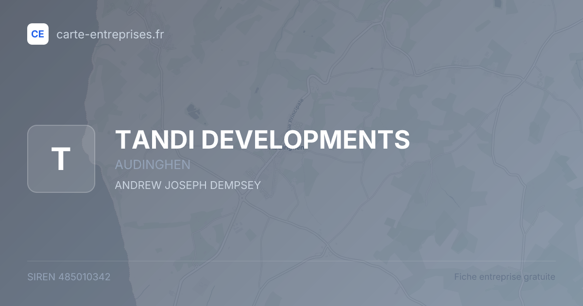 TANDI DEVELOPMENTS — 485010342 — fiche entreprise