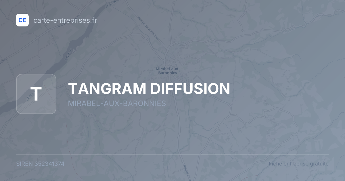 TANGRAM DIFFUSION — 352341374 — fiche entreprise