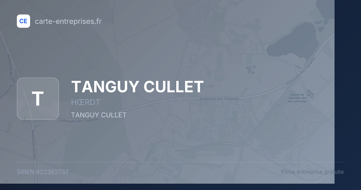 TANGUY CULLET — 822362737 — fiche entreprise
