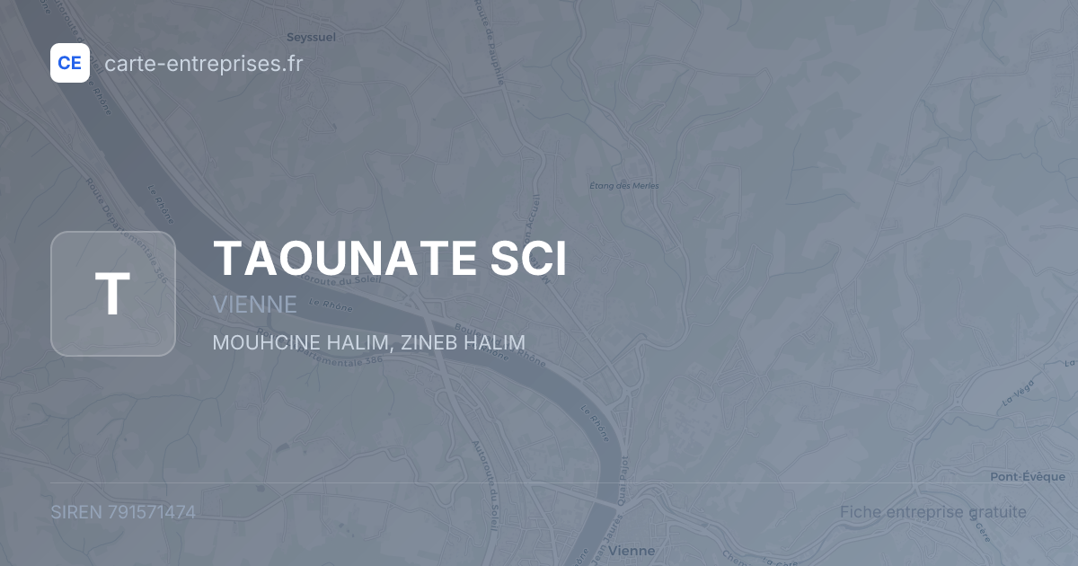 TAOUNATE SCI — 791571474 — fiche entreprise