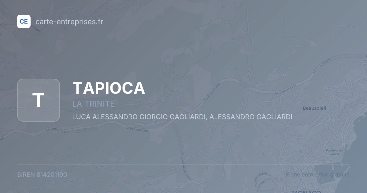 TAPIOCA — 814201190 — fiche entreprise