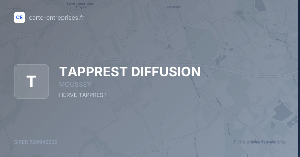 TAPPREST DIFFUSION — 529945636 — fiche entreprise