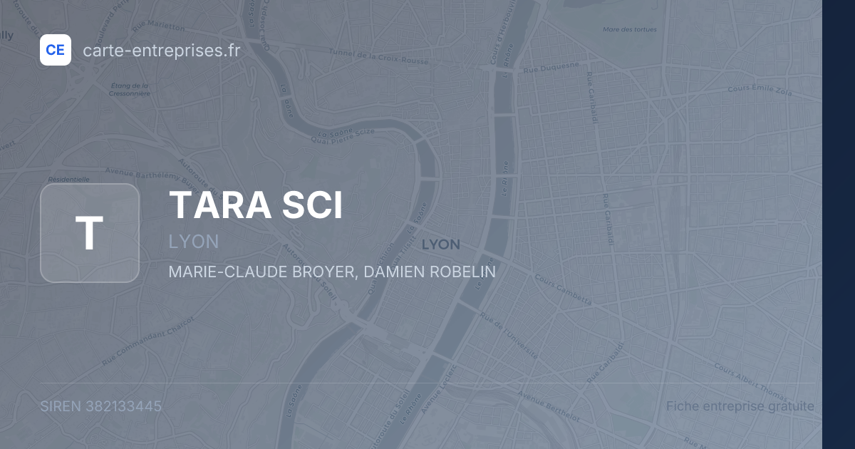 TARA SCI — 382133445 — fiche entreprise