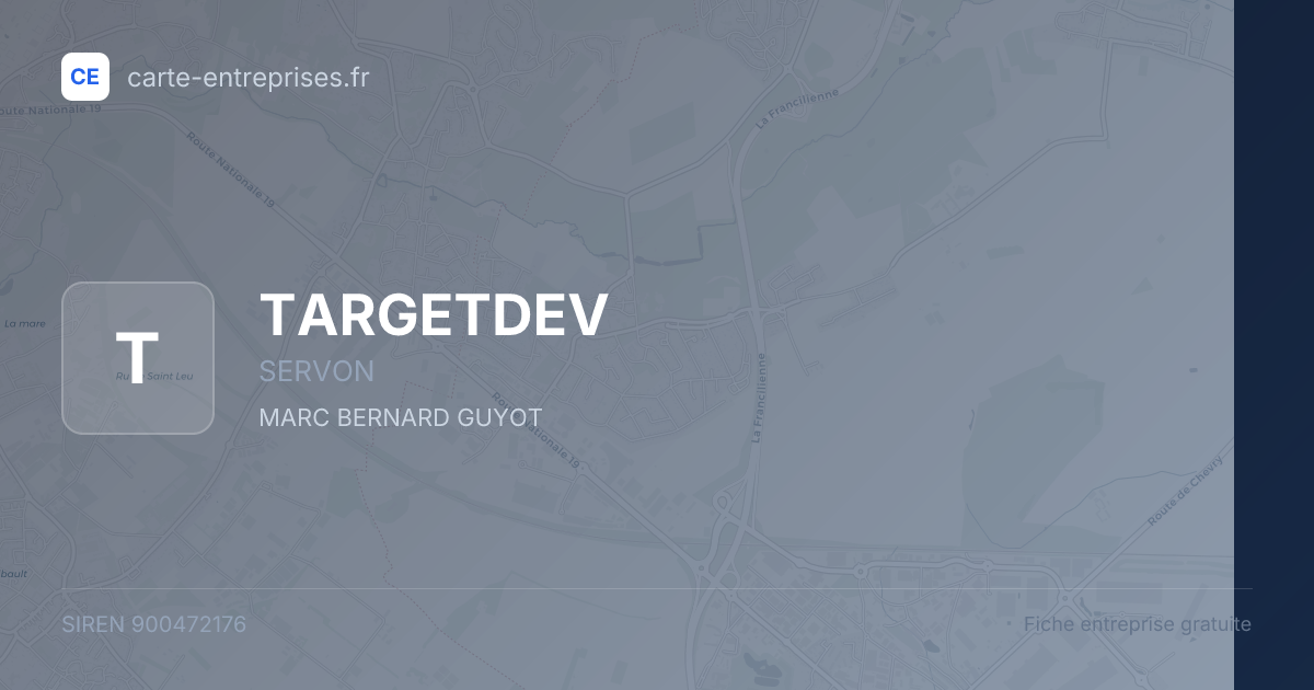 TARGETDEV — 900472176 — fiche entreprise