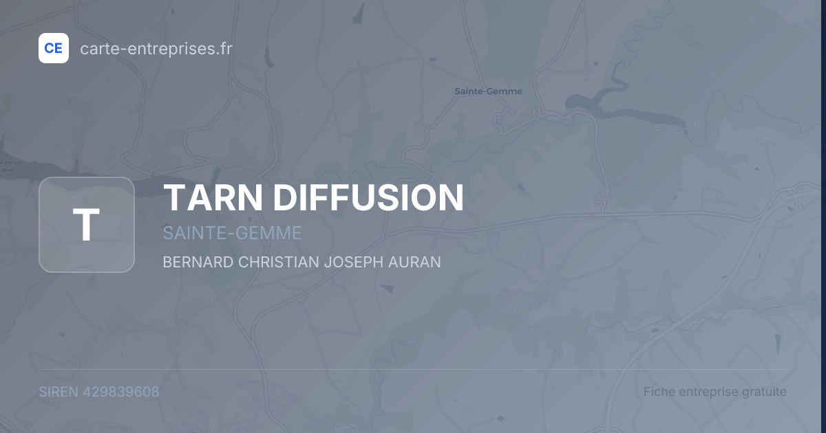 TARN DIFFUSION — 429839608 — fiche entreprise