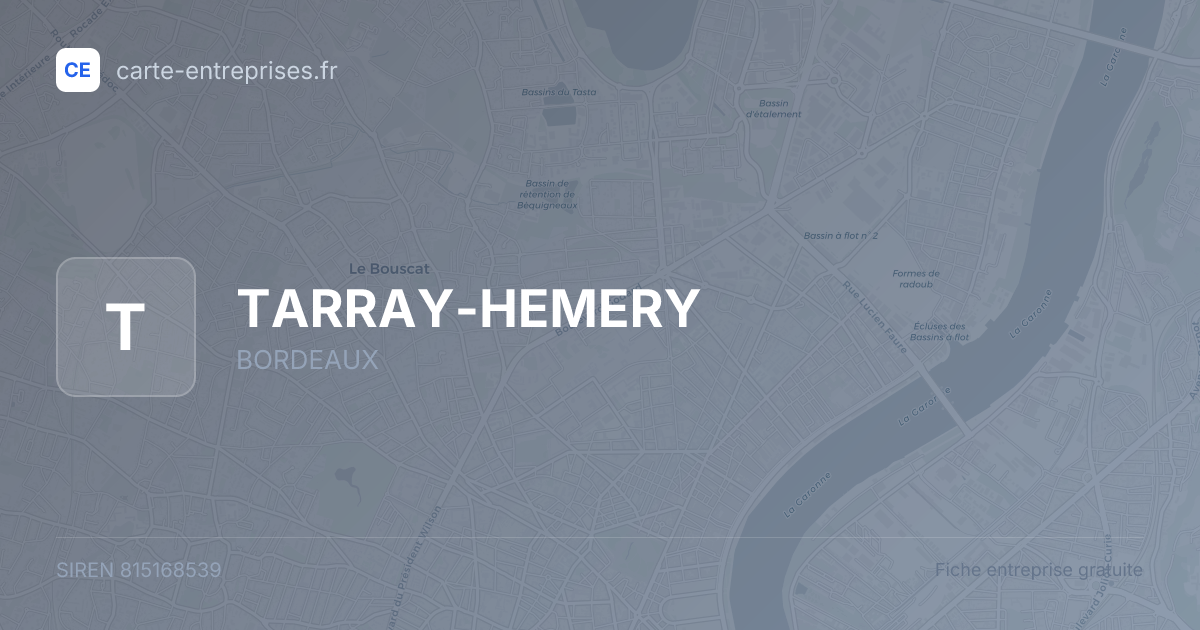 TARRAY-HEMERY — 815168539 — fiche entreprise
