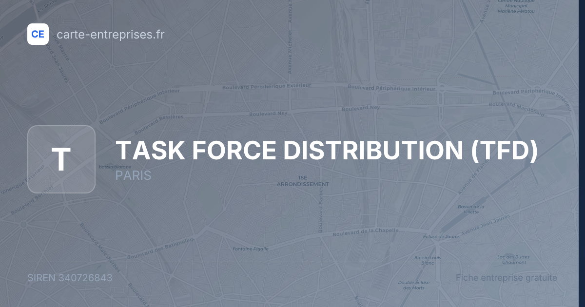 TASK FORCE DISTRIBUTION (TFD) — 340726843 — fiche entreprise