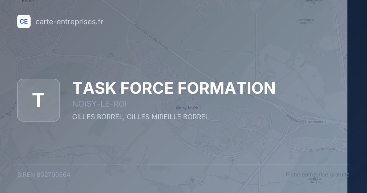 TASK FORCE FORMATION — 802700864 — fiche entreprise