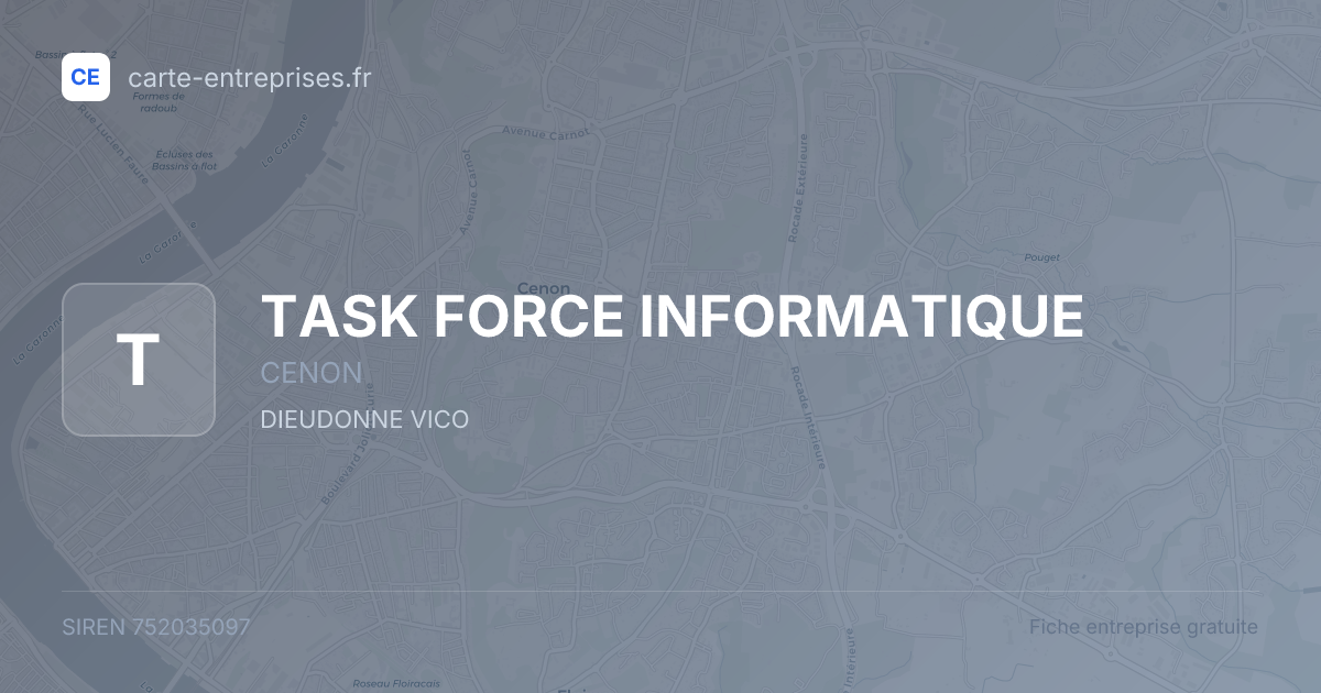 TASK FORCE INFORMATIQUE — 752035097 — fiche entreprise