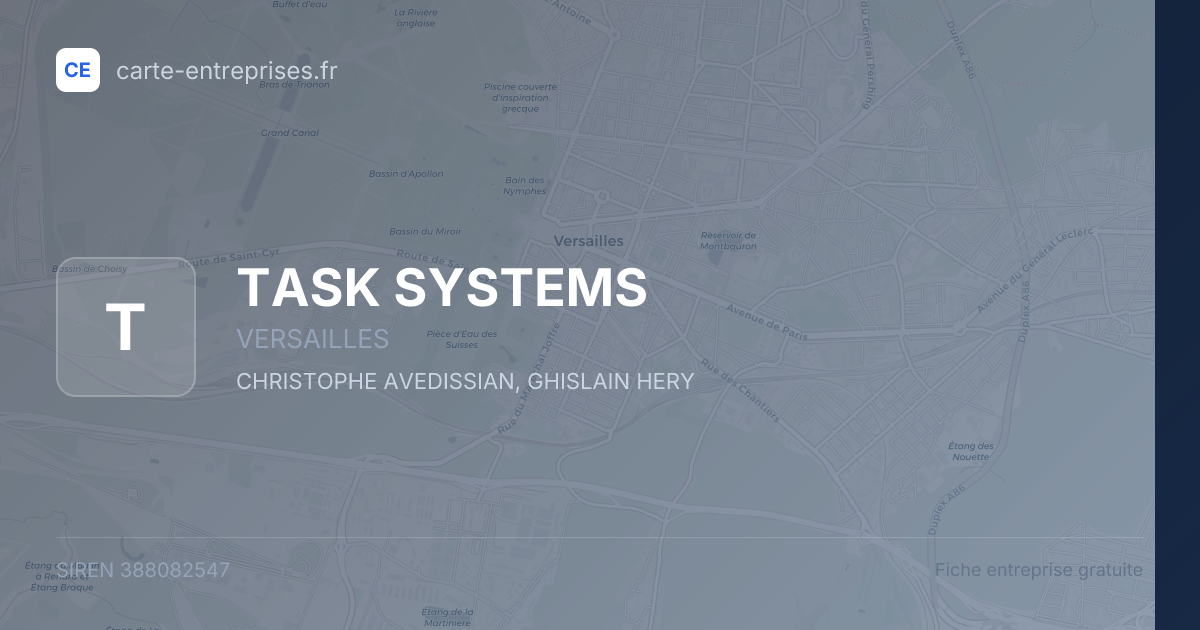 TASK SYSTEMS — 388082547 — fiche entreprise