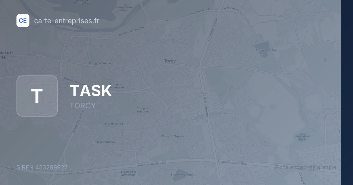 TASK — 453299927 — fiche entreprise