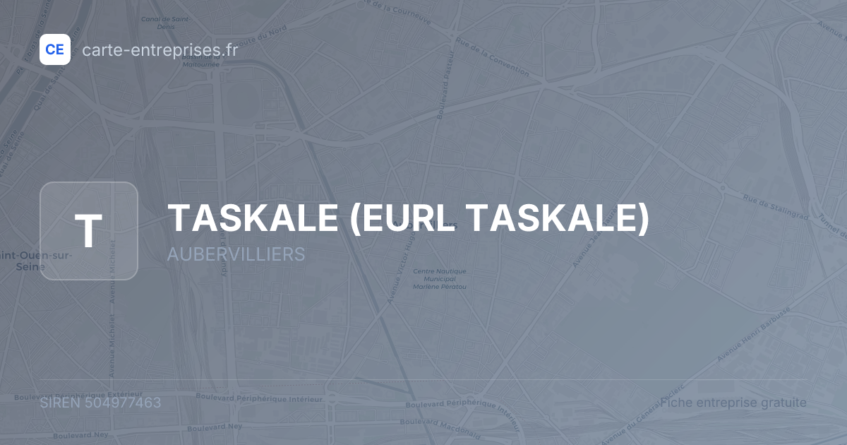 TASKALE (EURL TASKALE) — 504977463 — fiche entreprise