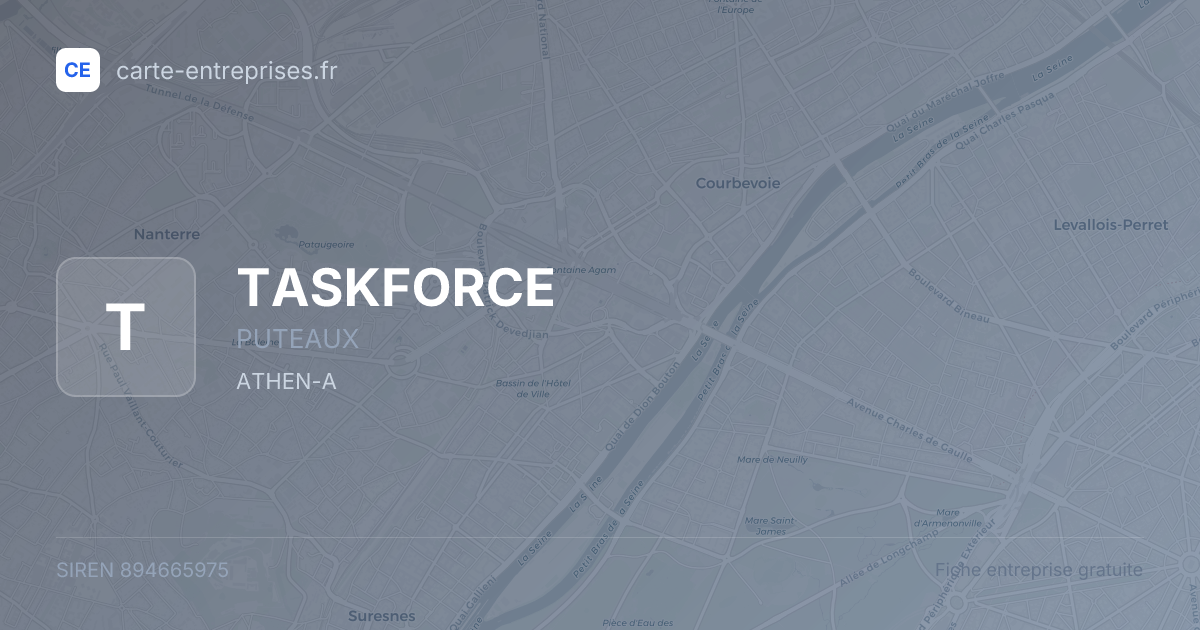 TASKFORCE — 894665975 — fiche entreprise