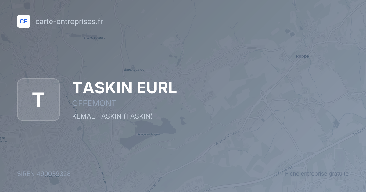 TASKIN EURL — 490039328 — fiche entreprise