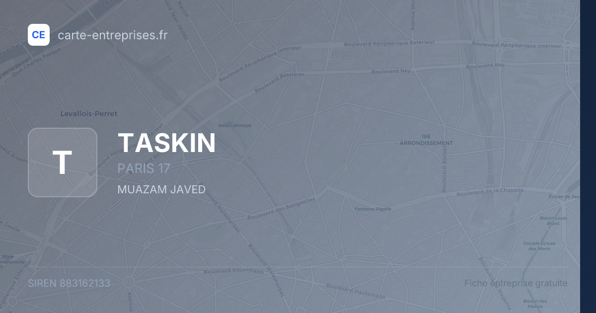 TASKIN — 883162133 — fiche entreprise