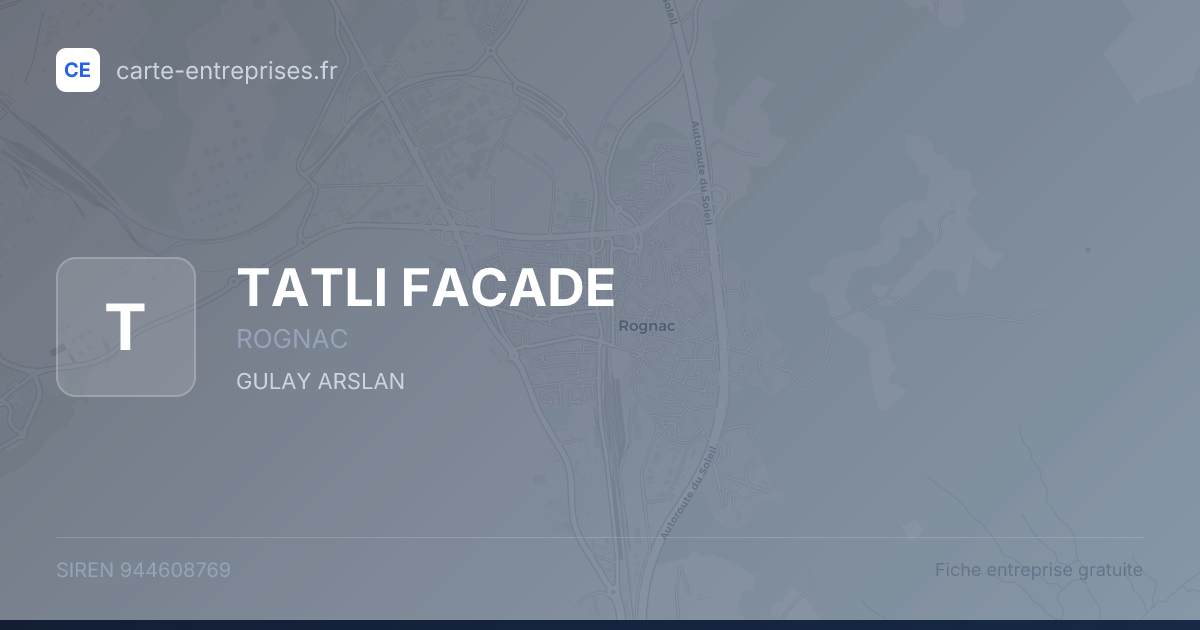 TATLI FACADE — 944608769 — fiche entreprise