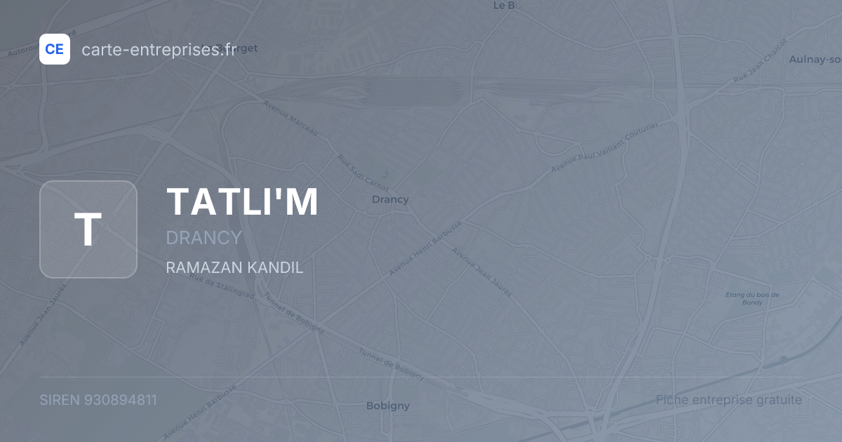 TATLI'M — 930894811 — fiche entreprise
