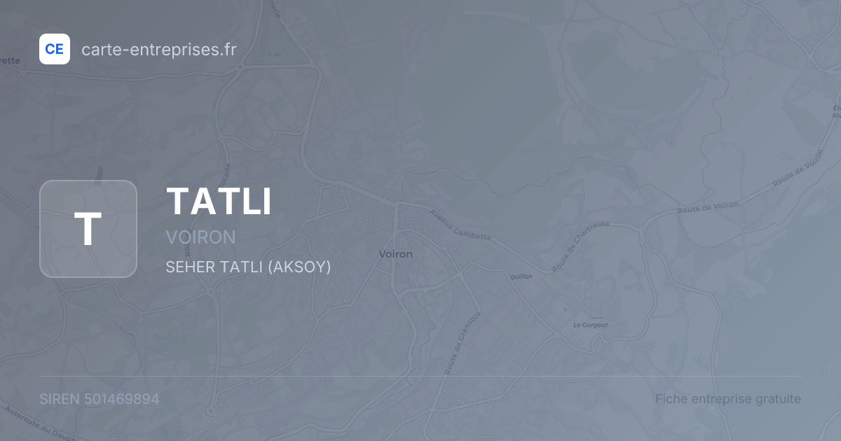 TATLI — 501469894 — fiche entreprise