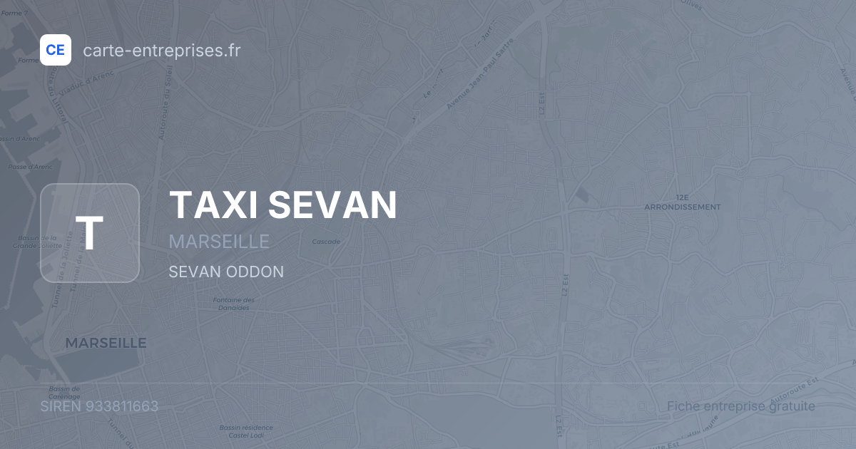 TAXI SEVAN — 933811663 — fiche entreprise