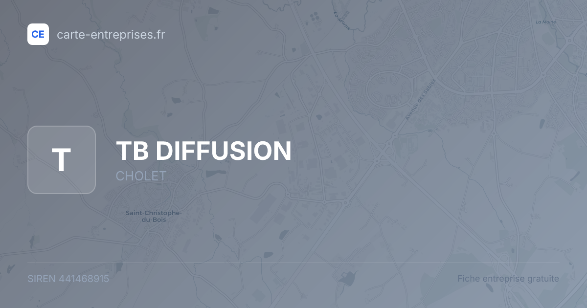 TB DIFFUSION — 441468915 — fiche entreprise