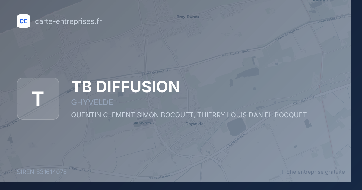 TB DIFFUSION — 831614078 — fiche entreprise