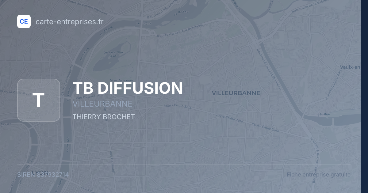 TB DIFFUSION — 837932714 — fiche entreprise