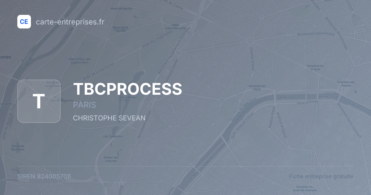 TBCPROCESS — 824005706 — fiche entreprise