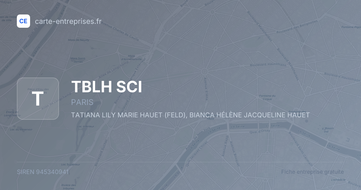 TBLH SCI — 945340941 — fiche entreprise