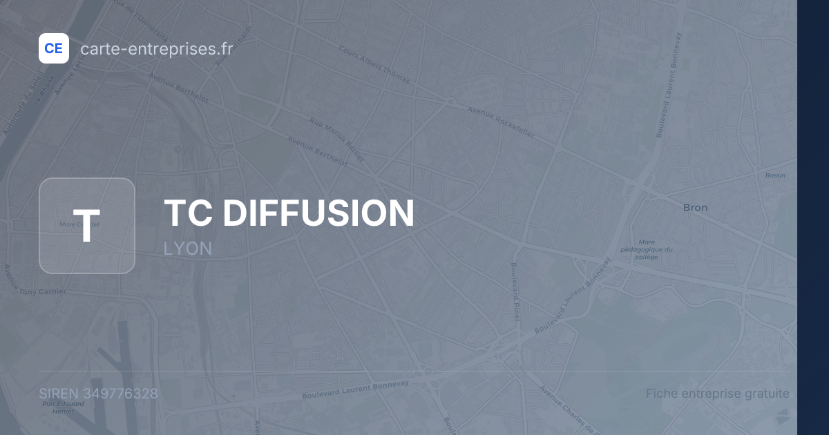 TC DIFFUSION — 349776328 — fiche entreprise