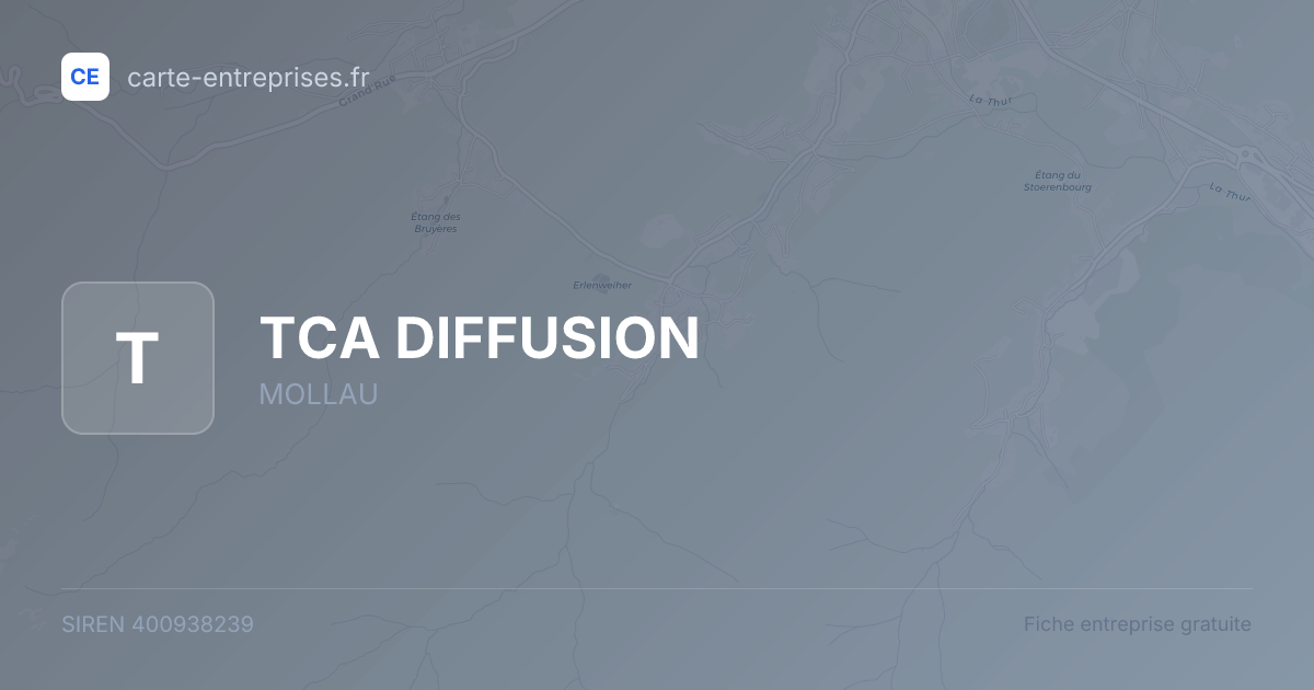 TCA DIFFUSION — 400938239 — fiche entreprise