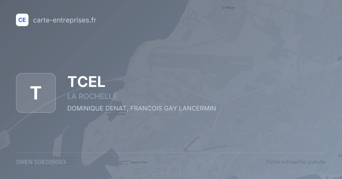TCEL — 508205093 — fiche entreprise