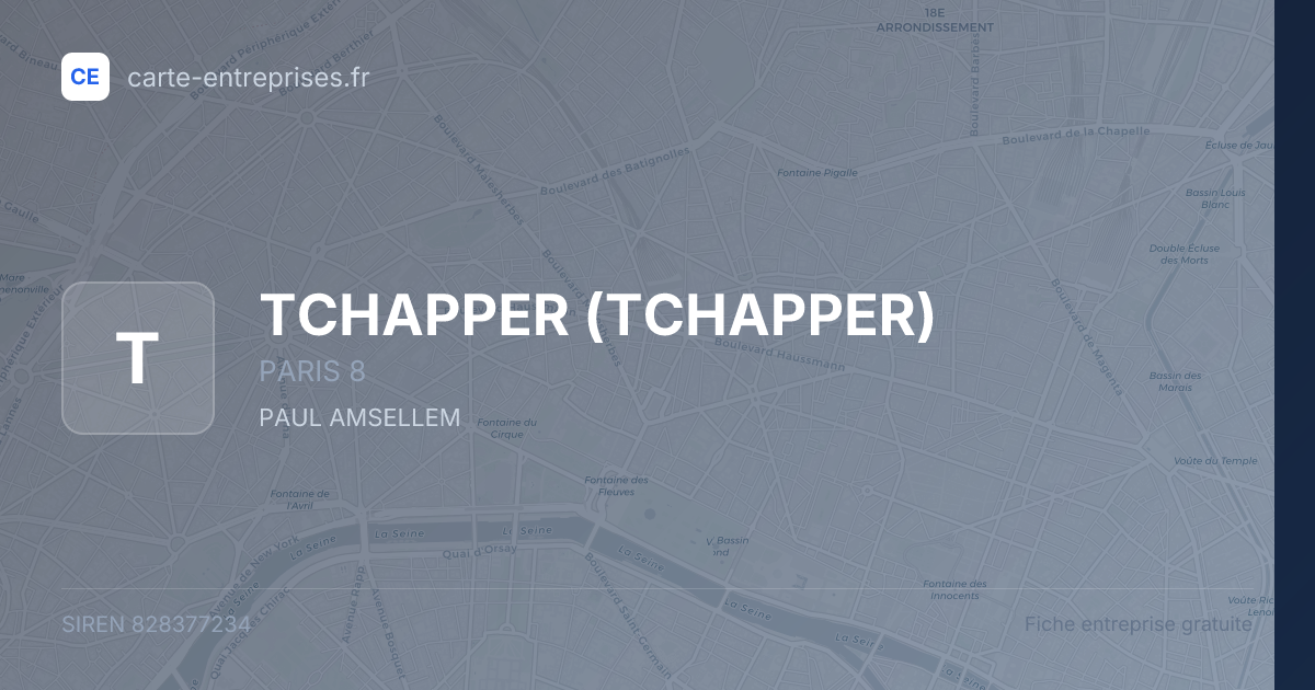 TCHAPPER — 828377234 — fiche entreprise