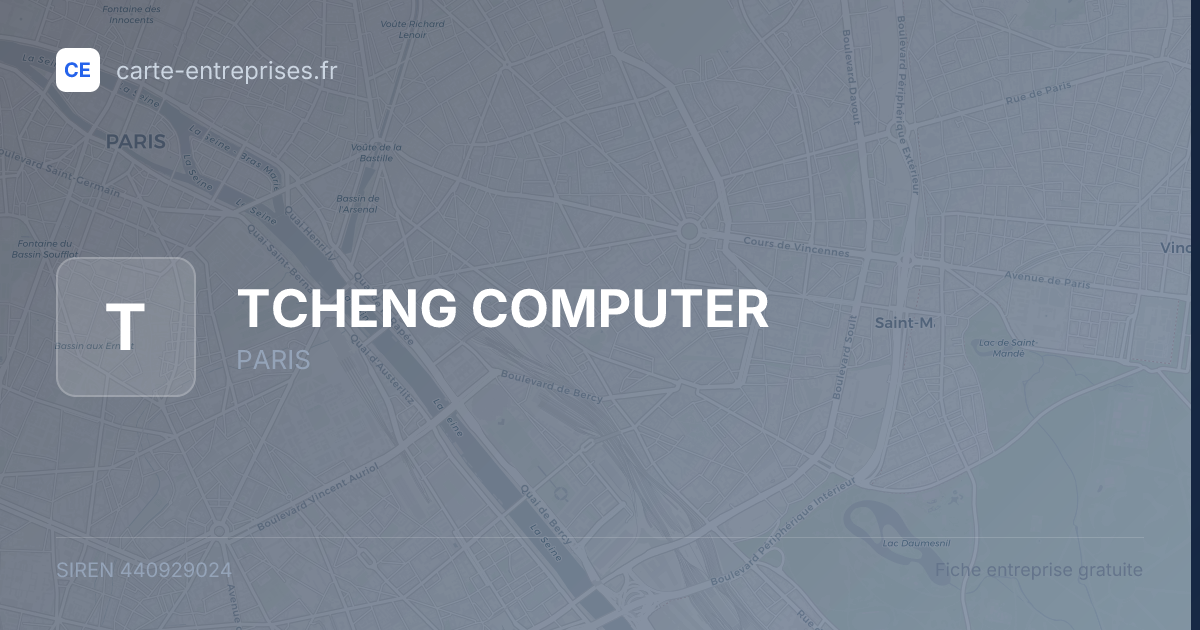 TCHENG COMPUTER — 440929024 — fiche entreprise