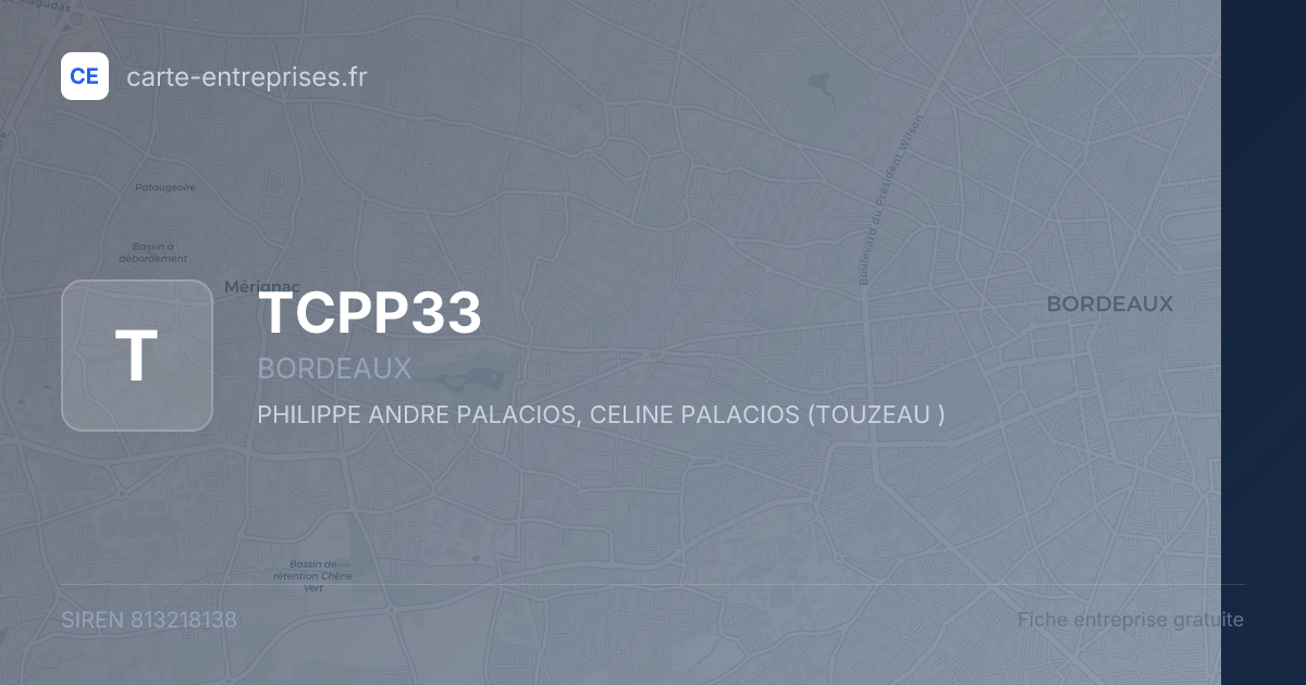 TCPP33 — 813218138 — fiche entreprise