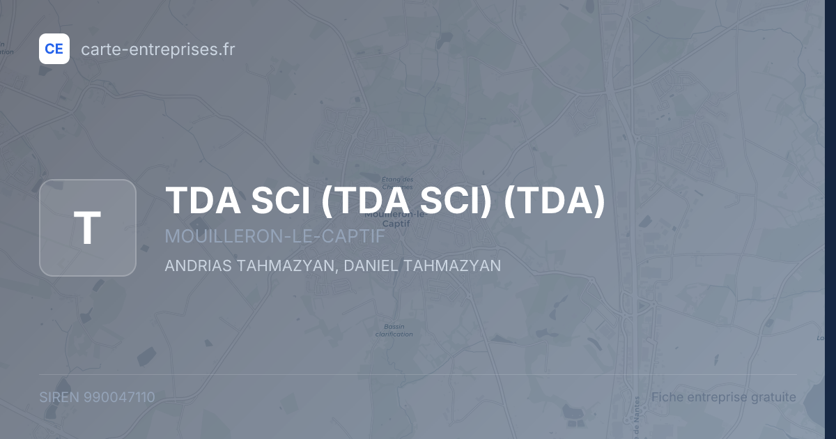 TDA SCI (TDA SCI) (TDA) — 990047110 — fiche entreprise
