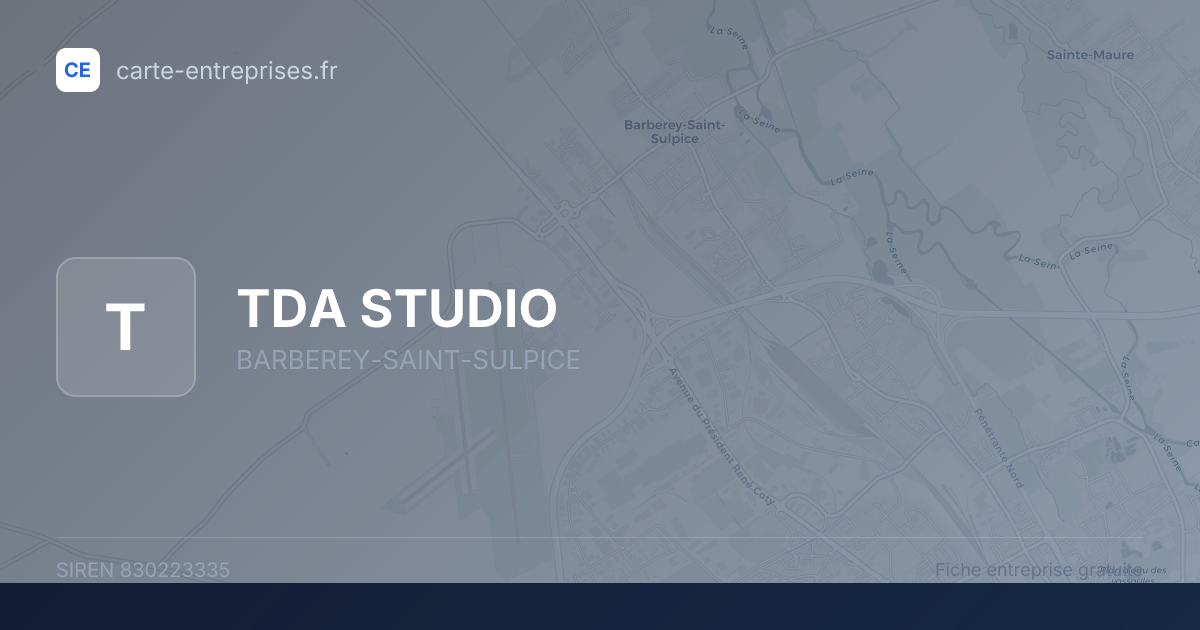 TDA STUDIO — 830223335 — fiche entreprise