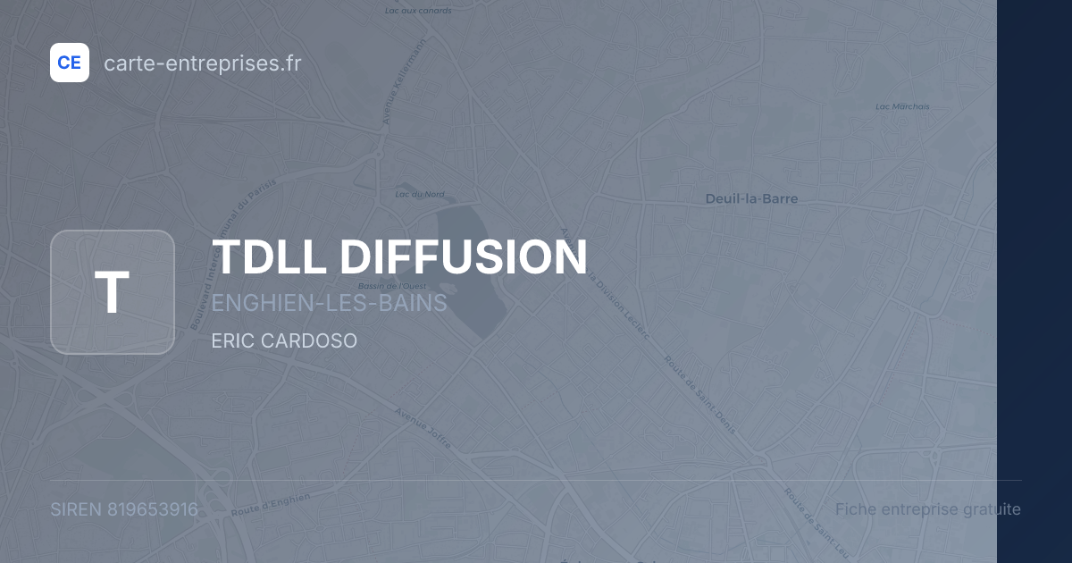 TDLL DIFFUSION — 819653916 — fiche entreprise