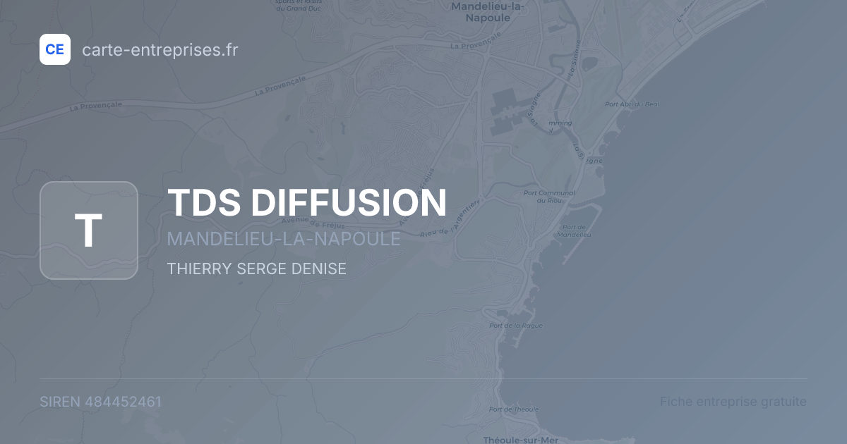 TDS DIFFUSION — 484452461 — fiche entreprise