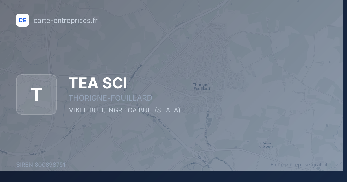 TEA SCI — 800898751 — fiche entreprise