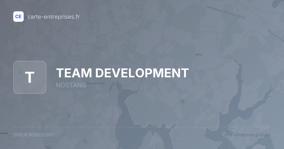 TEAM DEVELOPMENT — 908805997 — fiche entreprise