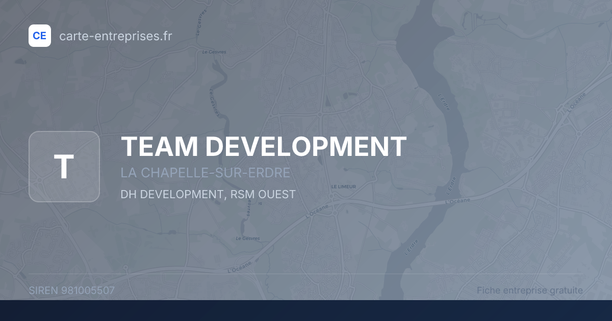 TEAM DEVELOPMENT — 981005507 — fiche entreprise