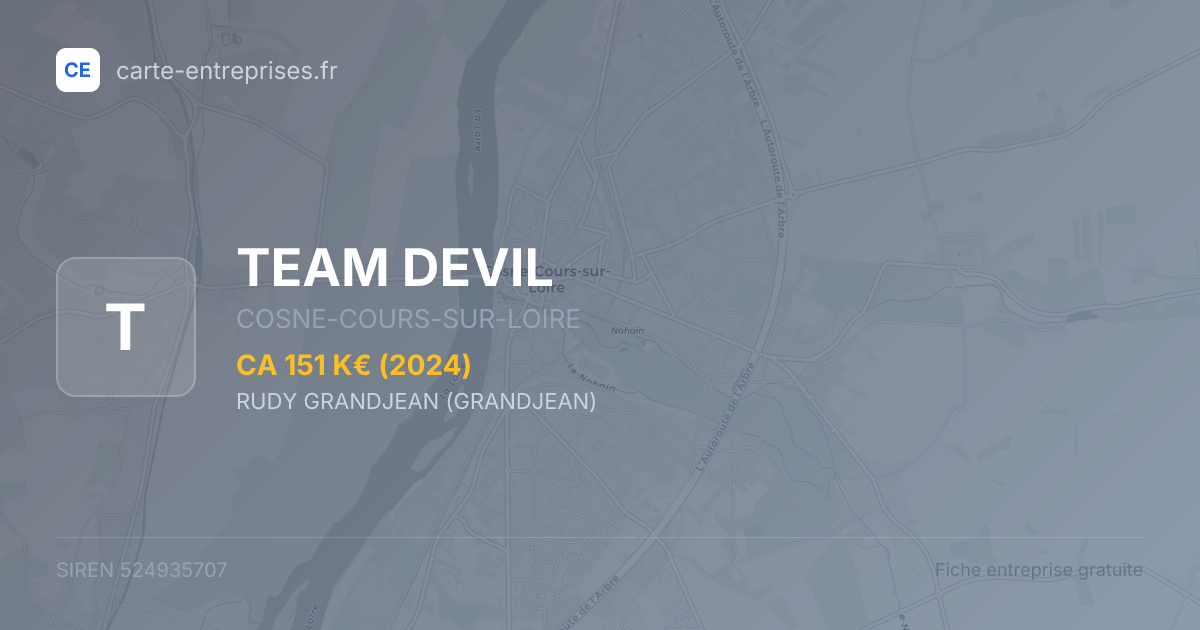 TEAM DEVIL — 524935707 — fiche entreprise
