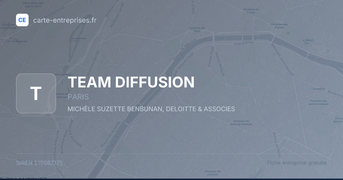 TEAM DIFFUSION — 519087175 — fiche entreprise