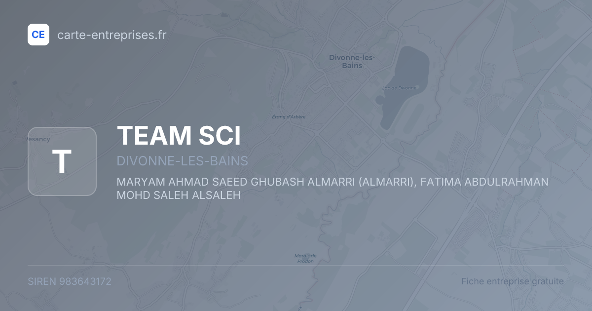 TEAM SCI — 983643172 — fiche entreprise